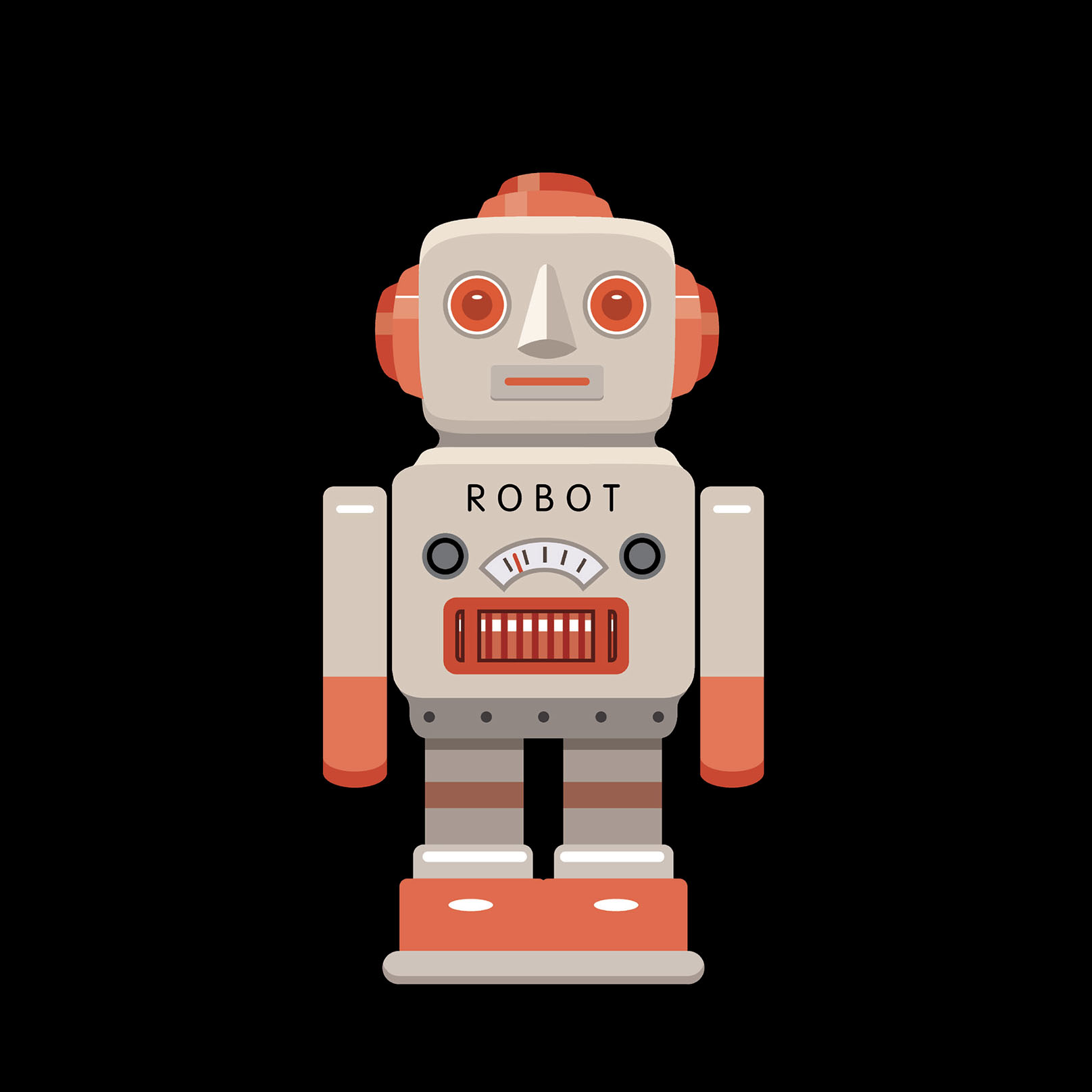 Robot Red White